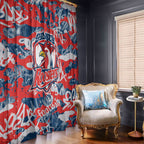 Sydney Roosters Rugby Window Curtain Graffiti Typography Urban Camo Abstract Street Style