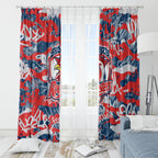 Sydney Roosters Rugby Window Curtain Graffiti Typography Urban Camo Abstract Street Style