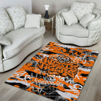 Wests Tigers Rugby Area Rug Graffiti Typography Urban Camo Abstract Street Style