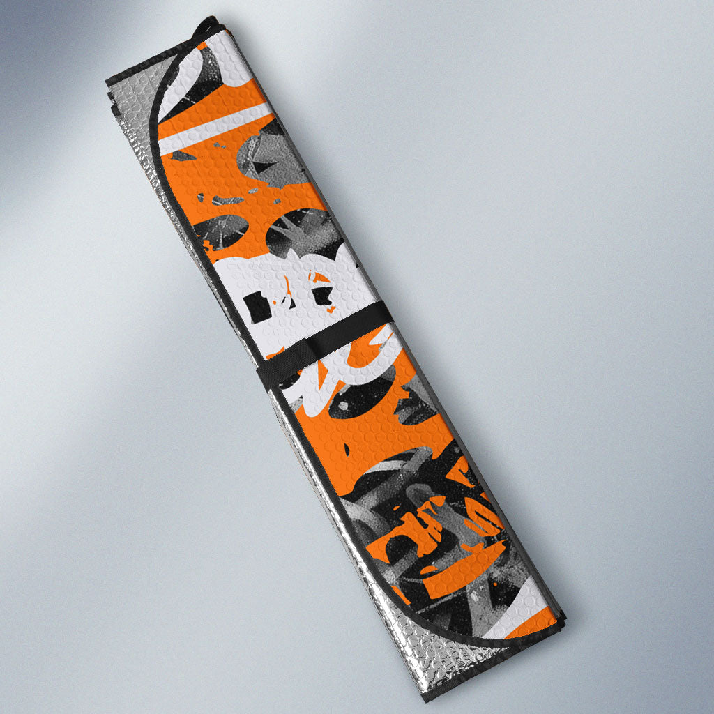 Wests Tigers Rugby Auto Sun Shade Graffiti Typography Urban Camo Abstract Street Style
