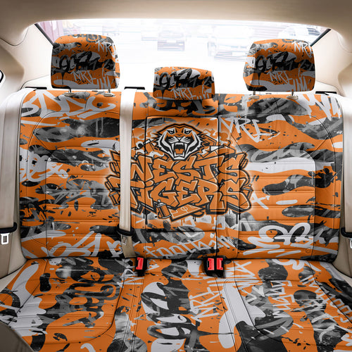 Wests Tigers Rugby Back Car Seat Cover Graffiti Typography Urban Camo Abstract Street Style