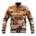 Wests Tigers Rugby Baseball Jacket Graffiti Typography Urban Camo Abstract Street Style