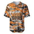 Wests Tigers Rugby Baseball Jersey Graffiti Typography Urban Camo Abstract Street Style