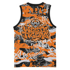 Wests Tigers Rugby Basketball Jersey Graffiti Typography Urban Camo Abstract Street Style