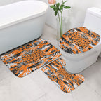 Wests Tigers Rugby Bathroom Set Graffiti Typography Urban Camo Abstract Street Style