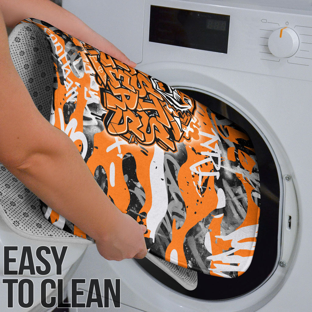 Wests Tigers Rugby Bathroom Set Graffiti Typography Urban Camo Abstract Street Style