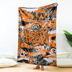 Wests Tigers Rugby Blanket Graffiti Typography Urban Camo Abstract Street Style