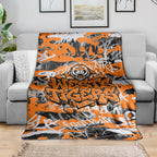 Wests Tigers Rugby Blanket Graffiti Typography Urban Camo Abstract Street Style