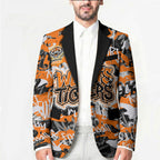 Wests Tigers Rugby Blazer Graffiti Typography Urban Camo Abstract Street Style