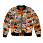 Wests Tigers Rugby Bomber Jacket Graffiti Typography Urban Camo Abstract Street Style