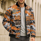 Wests Tigers Rugby Bomber Puffer Jacket Graffiti Typography Urban Camo Abstract Street Style