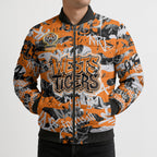 Wests Tigers Rugby Bomber Puffer Jacket Graffiti Typography Urban Camo Abstract Street Style