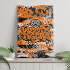 Wests Tigers Rugby Canvas Wall Art Graffiti Typography Urban Camo Abstract Street Style
