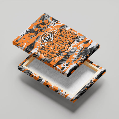 Wests Tigers Rugby Canvas Wall Art Graffiti Typography Urban Camo Abstract Street Style