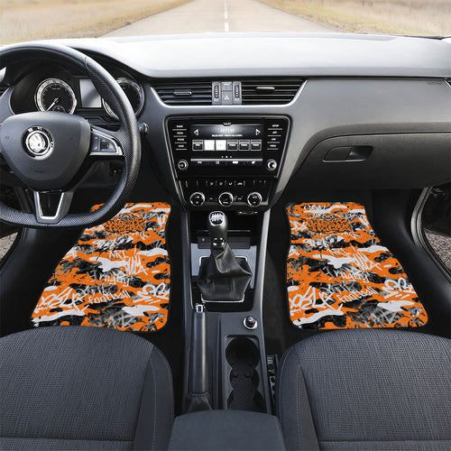 Wests Tigers Rugby Car Mats Graffiti Typography Urban Camo Abstract Street Style