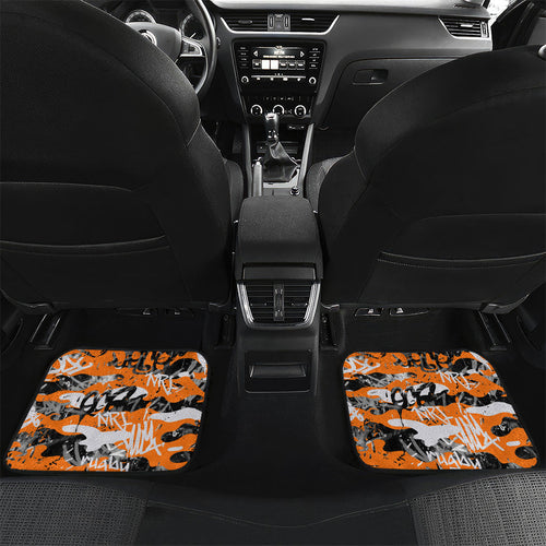 Wests Tigers Rugby Car Mats Graffiti Typography Urban Camo Abstract Street Style