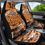 Wests Tigers Rugby Car Seat Cover Graffiti Typography Urban Camo Abstract Street Style
