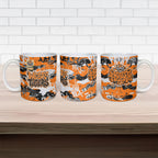 Wests Tigers Rugby Ceramic Mug Graffiti Typography Urban Camo Abstract Street Style