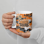 Wests Tigers Rugby Ceramic Mug Graffiti Typography Urban Camo Abstract Street Style