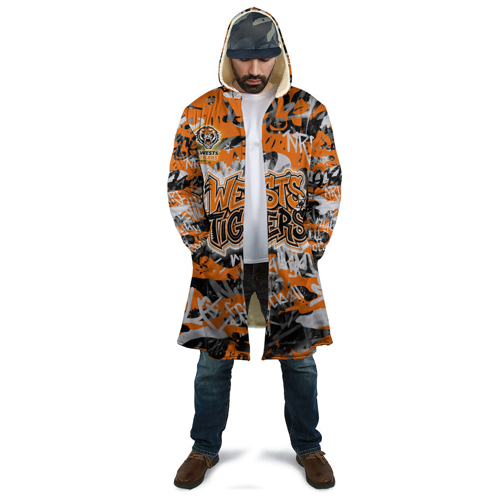 Wests Tigers Rugby Cloak Graffiti Typography Urban Camo Abstract Street Style