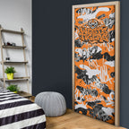 Wests Tigers Rugby Door Cover Graffiti Typography Urban Camo Abstract Street Style