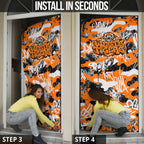 Wests Tigers Rugby Door Cover Graffiti Typography Urban Camo Abstract Street Style
