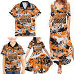 Wests Tigers Rugby Family Matching Summer Maxi Dress and Hawaiian Shirt Graffiti Typography Urban Camo Abstract Street Style