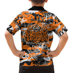 Wests Tigers Rugby Family Matching Summer Maxi Dress and Hawaiian Shirt Graffiti Typography Urban Camo Abstract Street Style