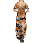 Wests Tigers Rugby Family Matching Summer Maxi Dress and Hawaiian Shirt Graffiti Typography Urban Camo Abstract Street Style