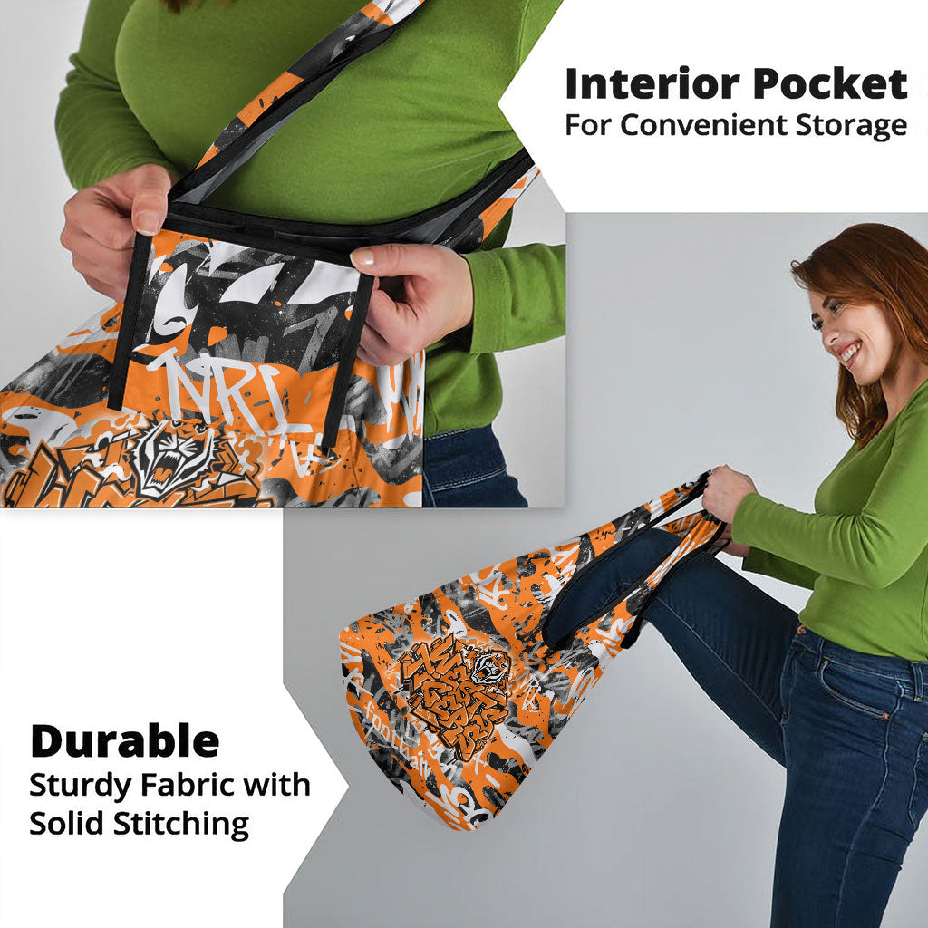 Wests Tigers Rugby Grocery Bag Graffiti Typography Urban Camo Abstract Street Style