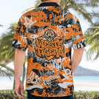 Wests Tigers Rugby Hawaiian Shirt Graffiti Typography Urban Camo Abstract Street Style