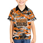 Wests Tigers Rugby Hawaiian Shirt Graffiti Typography Urban Camo Abstract Street Style