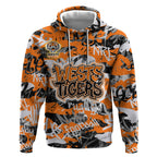 Wests Tigers Rugby Hoodie Graffiti Typography Urban Camo Abstract Street Style