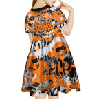 Wests Tigers Rugby Kid Short Sleeve Dress Graffiti Typography Urban Camo Abstract Street Style