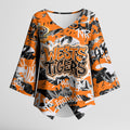 Wests Tigers Rugby Kimono Sleeve Blouse Graffiti Typography Urban Camo Abstract Street Style