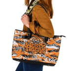 Wests Tigers Rugby Leather Tote Bag Graffiti Typography Urban Camo Abstract Street Style
