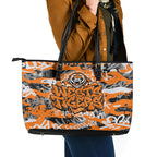 Wests Tigers Rugby Leather Tote Bag Graffiti Typography Urban Camo Abstract Street Style