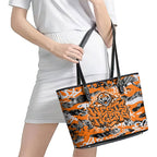 Wests Tigers Rugby Leather Tote Bag Graffiti Typography Urban Camo Abstract Street Style