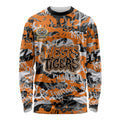 Wests Tigers Rugby Long Sleeve Shirt Graffiti Typography Urban Camo Abstract Street Style