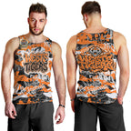 Wests Tigers Rugby Men Tank Top Graffiti Typography Urban Camo Abstract Street Style