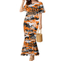 Wests Tigers Rugby Mermaid Dress Graffiti Typography Urban Camo Abstract Street Style