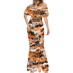 Wests Tigers Rugby Mermaid Dress Graffiti Typography Urban Camo Abstract Street Style