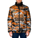 Wests Tigers Rugby Padded Jacket Graffiti Typography Urban Camo Abstract Street Style