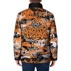 Wests Tigers Rugby Padded Jacket Graffiti Typography Urban Camo Abstract Street Style