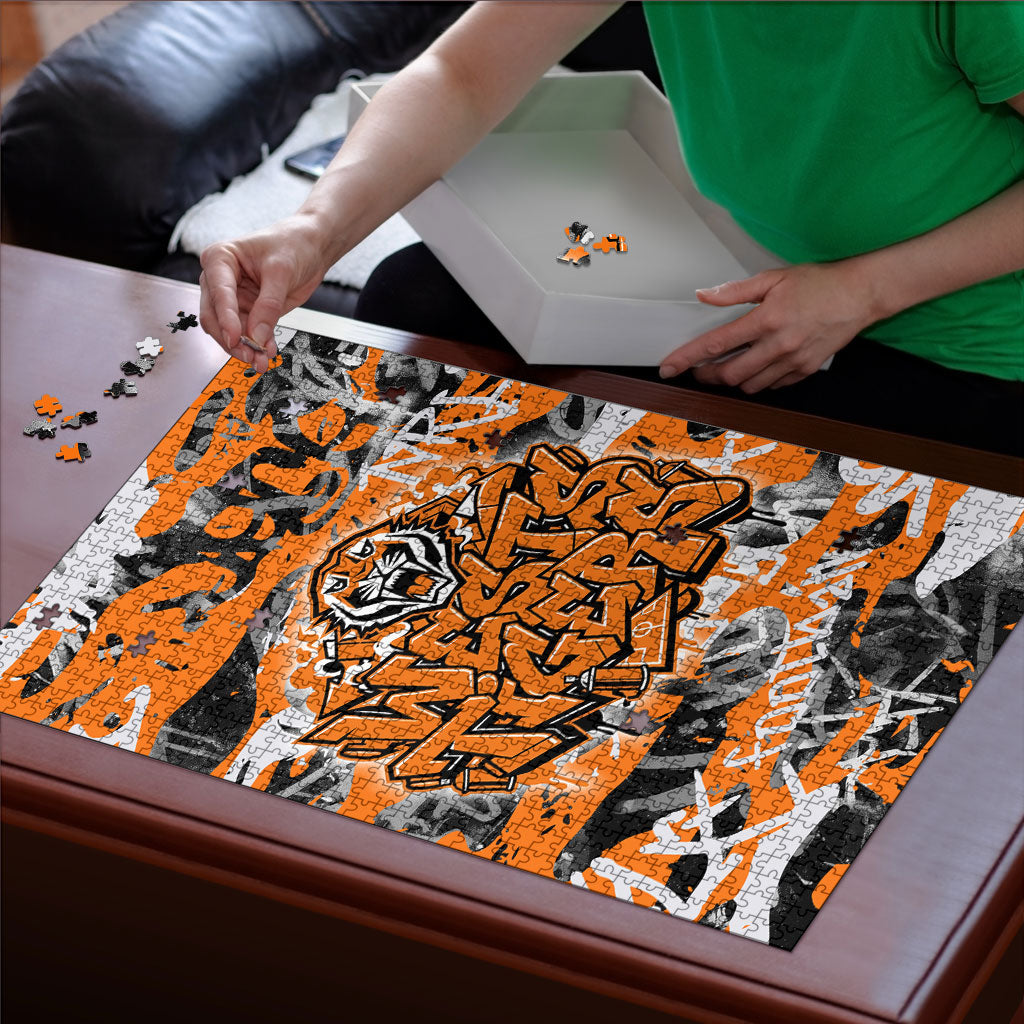 Wests Tigers Rugby Puzzle Graffiti Typography Urban Camo Abstract Street Style