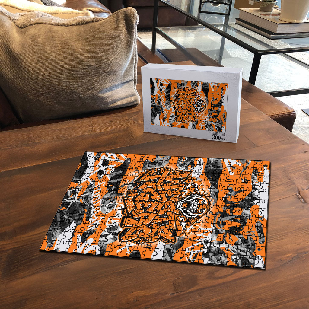 Wests Tigers Rugby Puzzle Graffiti Typography Urban Camo Abstract Street Style