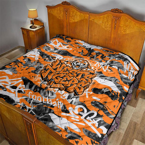 Wests Tigers Rugby Quilt Graffiti Typography Urban Camo Abstract Street Style