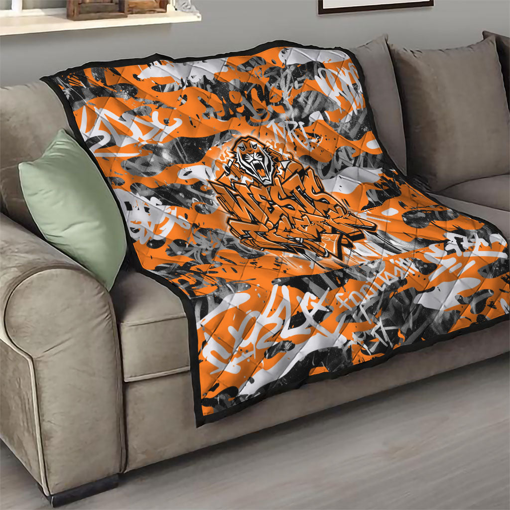 Wests Tigers Rugby Quilt Graffiti Typography Urban Camo Abstract Street Style