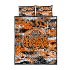 Wests Tigers Rugby Quilt Bed Set Graffiti Typography Urban Camo Abstract Street Style