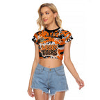 Wests Tigers Rugby Raglan Cropped T Shirt Graffiti Typography Urban Camo Abstract Street Style